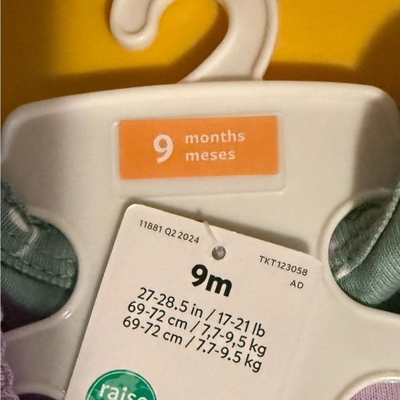 Purple Bird Print Baby Onesie - Picture 2 of 7